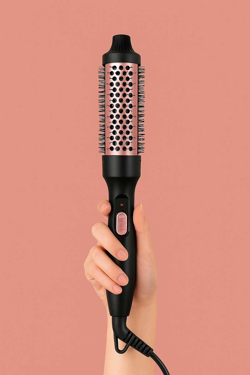 3-in-1 Heated Brush – Curl, Straighten & Volumize